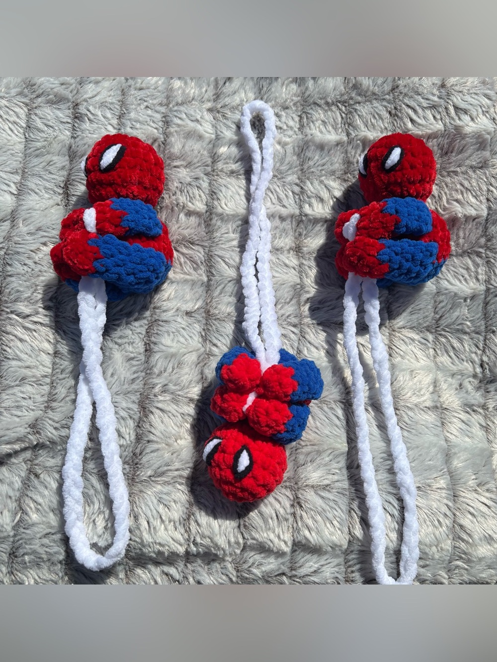 Crotchet Handmade Hanging Spider-Man Rearview mirror plush